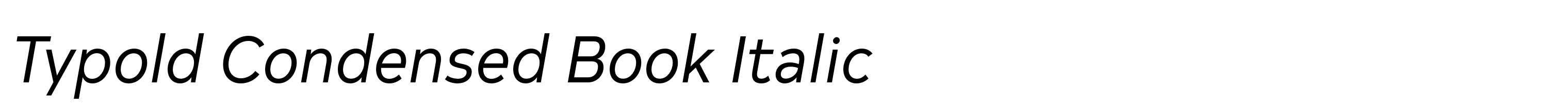 Typold Condensed Book Italic
